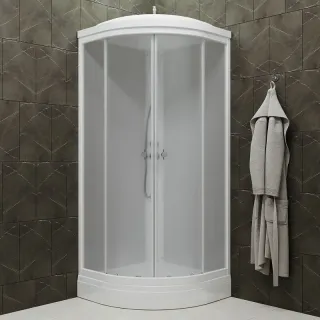 Душевая кабина Triton Ультра Щ0000061821 80x80 см профиль белый стекло прозрачное